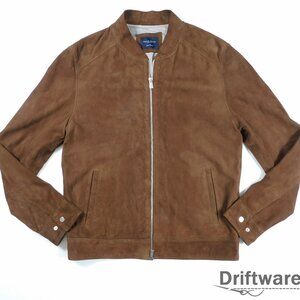 GRAND FRANK Suede Collection MARLOES Mens Medium Cognac Goat Leather Jacket